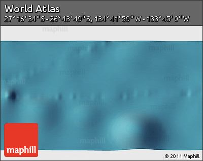 Satellite 3D Map of the Area around 27° 0' 12" S, 134° 13' 29" W