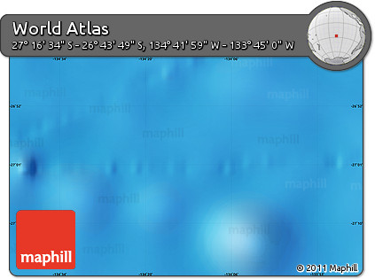 Physical Map of the Area around 27° 0' 12" S, 134° 13' 29" W