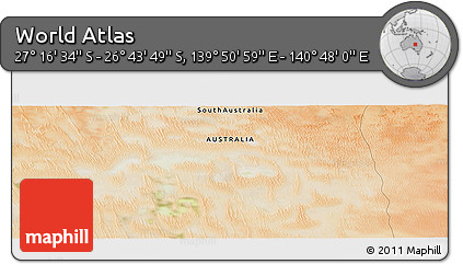 Satellite Panoramic Map of the Area around 27° 0' 12" S, 140° 19' 29" E