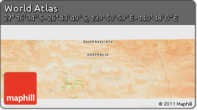 Satellite Panoramic Map of the Area around 27° 0' 12" S, 140° 19' 29" E