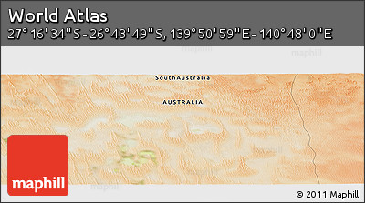 Satellite Panoramic Map of the Area around 27° 0' 12" S, 140° 19' 29" E
