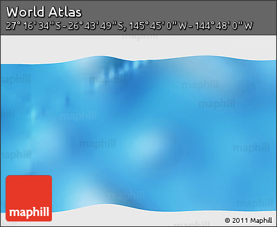 Physical 3D Map of the Area around 27° 0' 12" S, 145° 16' 30" W