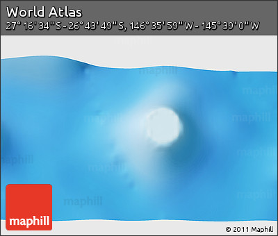 Physical 3D Map of the Area around 27° 0' 12" S, 146° 7' 30" W
