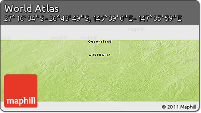 Physical Panoramic Map of the Area around 27° 0' 12" S, 147° 7' 30" E