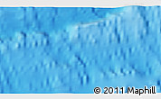 Physical 3D Map of the area around 27° 0' 12" S, 14° 22' 30" W