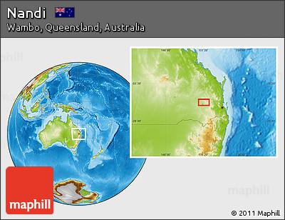 Physical Location Map of Nandi