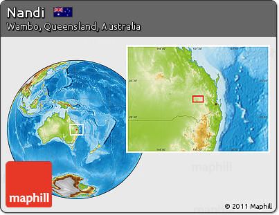 Physical Location Map of Nandi