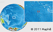 Physical Location Map of the area around 27° 0' 12" S, 151° 13' 29" W