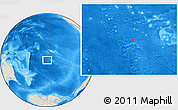 Shaded Relief Location Map of the area around 27° 0' 12" S, 151° 13' 29" W