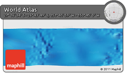 Physical Panoramic Map of the Area around 27° 0' 12" S, 151° 13' 29" W
