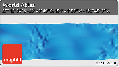 Shaded Relief Panoramic Map of the Area around 27° 0' 12" S, 151° 13' 29" W