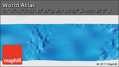 Shaded Relief Panoramic Map of the Area around 27° 0' 12" S, 151° 13' 29" W