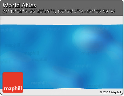 Physical 3D Map of the Area around 27° 0' 12" S, 152° 4' 29" W