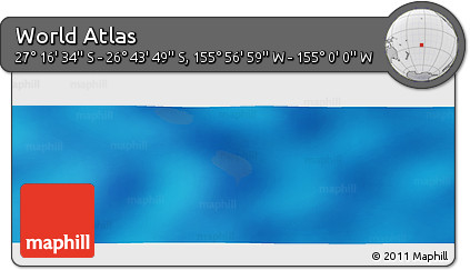 Physical Panoramic Map of the Area around 27° 0' 12" S, 155° 28' 29" W