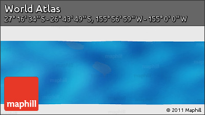 Physical Panoramic Map of the Area around 27° 0' 12" S, 155° 28' 29" W