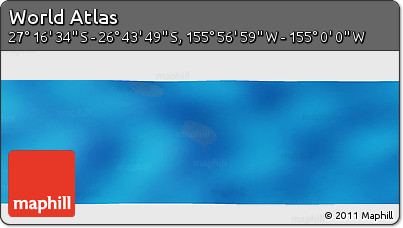 Physical Panoramic Map of the Area around 27° 0' 12" S, 155° 28' 29" W