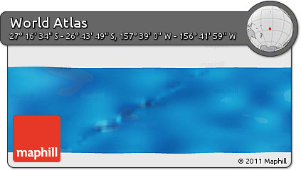 Physical Panoramic Map of the Area around 27° 0' 12" S, 157° 10' 30" W