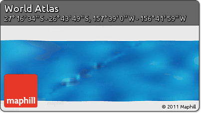 Physical Panoramic Map of the Area around 27° 0' 12" S, 157° 10' 30" W