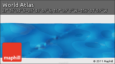 Political Panoramic Map of the Area around 27° 0' 12" S, 157° 10' 30" W