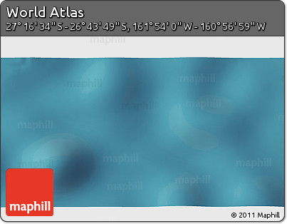 Satellite 3D Map of the Area around 27° 0' 12" S, 161° 25' 30" W