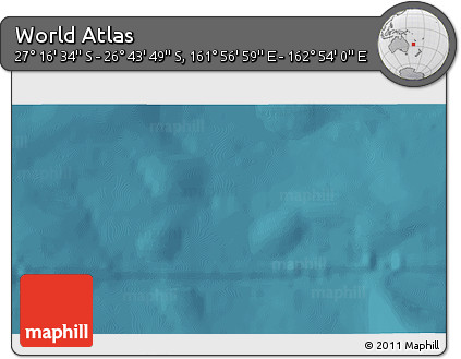 Satellite 3D Map of the Area around 27° 0' 12" S, 162° 25' 30" E