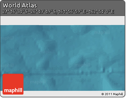 Satellite 3D Map of the Area around 27° 0' 12" S, 162° 25' 30" E