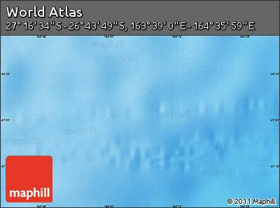 Physical Map of the Area around 27° 0' 12" S, 164° 7' 30" E