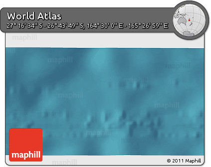 Satellite 3D Map of the Area around 27° 0' 12" S, 164° 58' 29" E