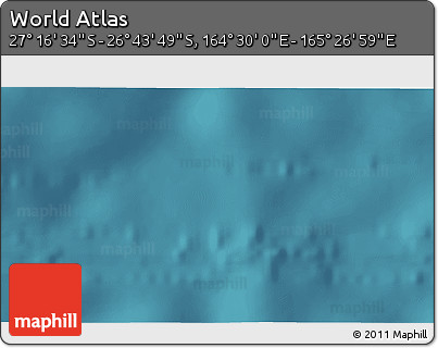 Satellite 3D Map of the Area around 27° 0' 12" S, 164° 58' 29" E