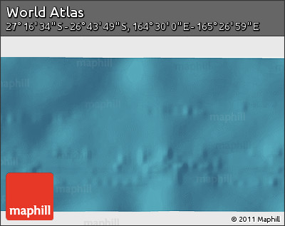 Satellite 3D Map of the Area around 27° 0' 12" S, 164° 58' 29" E