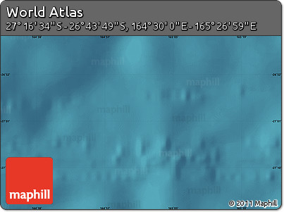 Satellite Map of the Area around 27° 0' 12" S, 164° 58' 29" E