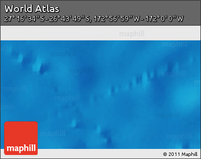 Physical 3D Map of the Area around 27° 0' 12" S, 172° 28' 29" W