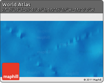 Physical 3D Map of the Area around 27° 0' 12" S, 172° 28' 29" W