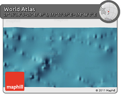 Satellite 3D Map of the Area around 27° 0' 12" S, 174° 19' 29" E