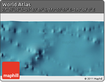 Satellite 3D Map of the Area around 27° 0' 12" S, 174° 19' 29" E