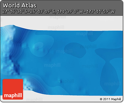 Political 3D Map of the Area around 27° 0' 12" S, 174° 10' 30" W