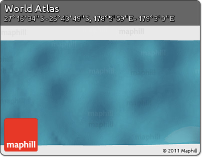 Satellite 3D Map of the Area around 27° 0' 12" S, 178° 34' 29" E