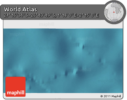 Satellite 3D Map of the Area around 27° 0' 12" S, 1° 46' 29" E