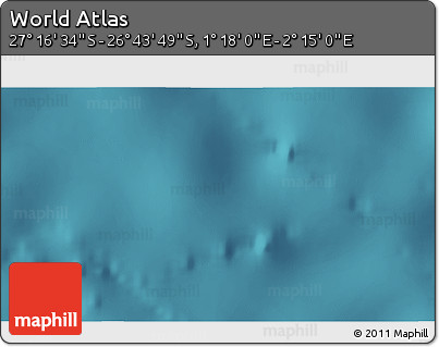 Satellite 3D Map of the Area around 27° 0' 12" S, 1° 46' 29" E