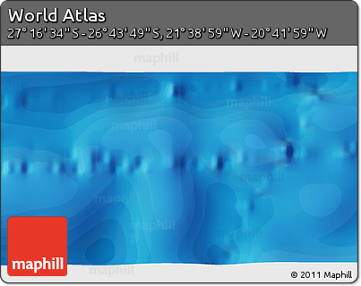 Political 3D Map of the Area around 27° 0' 12" S, 21° 10' 29" W