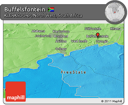 Political Panoramic Map of Buffelsfontein