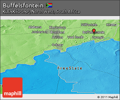 Political Panoramic Map of Buffelsfontein