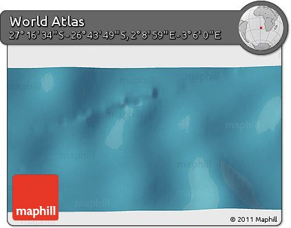 Satellite 3D Map of the Area around 27° 0' 12" S, 2° 37' 30" E