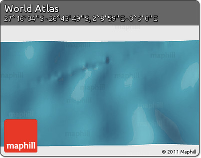 Satellite 3D Map of the Area around 27° 0' 12" S, 2° 37' 30" E