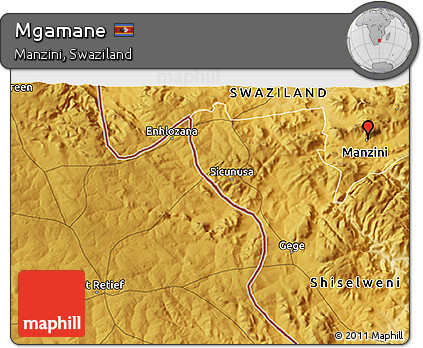 Physical 3D Map of Mgamane