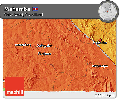 Political 3D Map of Mahamba
