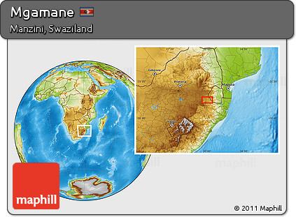 Physical Location Map of Mgamane