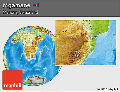Physical Location Map of Mgamane