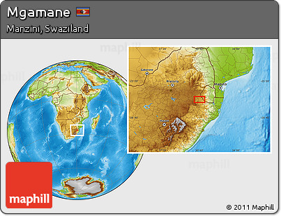 Physical Location Map of Mgamane
