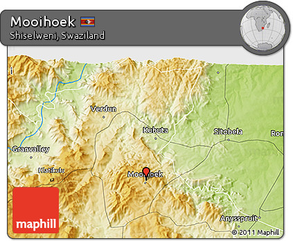 Physical 3D Map of Mooihoek
